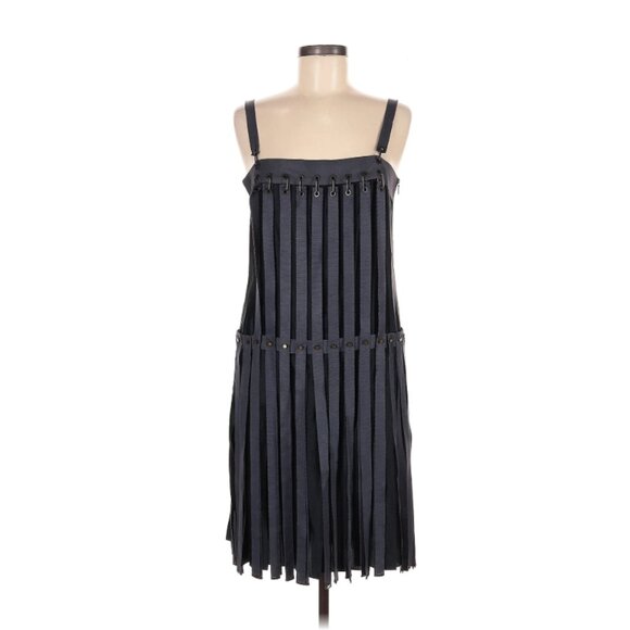 LANVIN 2008 Ribbon and Grommet embellished silk dress - 40 / M